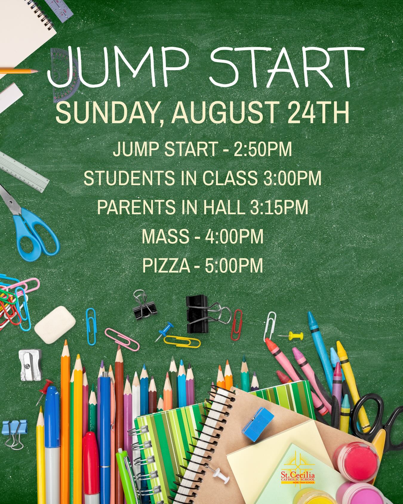 Join us at Jump Start this Sunday! Don’t forget to RSVP for dinner! Link in bio. #morethanschool