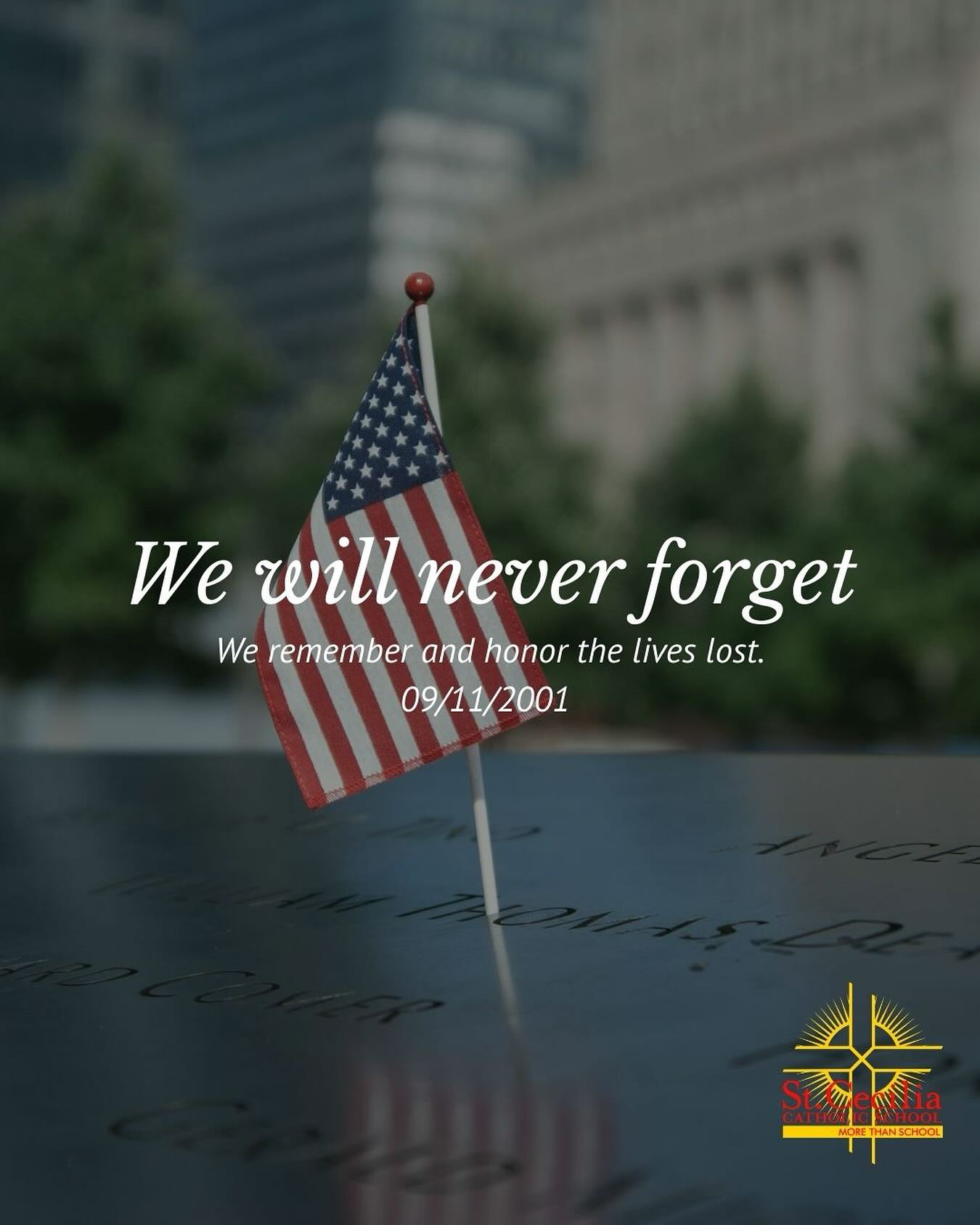 On this day, we pray for the lives lost on September 11, 2001. We pray for the victims, the first responders, and the families forever changed.
We will never forget. 🙏🏼 #morethanschool #occatholicschools #catholicedoc #occatholic