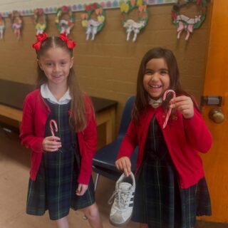 Our school celebrated the Feast Day of St. Nicholas. Each student found a candy cane tucked into their shoe!  The excitement on their faces as they discovered their surprise was priceless. #morethanschool #occatholicschools #catholicedoc #occatholic #tradition