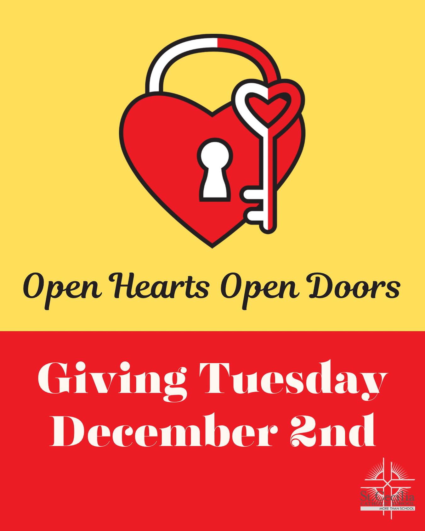 The National Day of Giving is tomorrow, December 2nd! We invite our St. Cecilia families, parishioners, and alumni to give from the heart this Giving Tuesday, because when our community opens its hearts, we are able to open doors for every child at St. Cecilia School.❤️
This year’s goal is $20,000 to support our Forever Fund, which provides essential tuition assistance for families in need and helps fund campus safety upgrades, including new door locks for our classrooms. Every gift, big or small, makes a meaningful difference. Link in bio. #morethanschool #occatholicschools #occatholic #catholicedoc #foreverfund