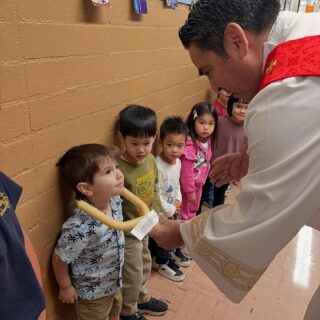 Our students received the traditional throat blessing for the Feast of St. Blaise, given by Deacon John. A beautiful reminder of faith, prayer, and God’s protection.  #morethanschool #ocatholicschools #CatholicEdOC #OCCatholic